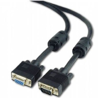 Кабель удлинитель Cablexpert (CC-PPVGAX-10B) VGA-VGA HD15M/HD15F с 2-мя фер. кольцами, черный, 3м