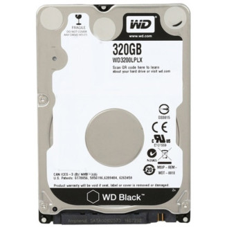 Накопитель HDD 2.5 SATA-3 320Gb WD, 32Mb, 7200rpm, Black (WD3200LPLX)