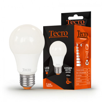 Лампа светодиодная Tecro 5W E27 4000K (T-A60-5W-4K-E27)