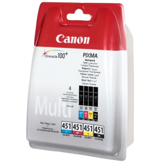 Картридж CANON (CLI-451) iP7240/MG5240/MG5540/MG6340/MG6440/MG7140/MX924 Bk/C/M/Y (6524B004) MultiPack