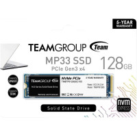 Накопитель SSD  128GB Team MP33 M.2 2280 PCIe 3.0 x4 3D TLC (TM8FP6128G0C101)