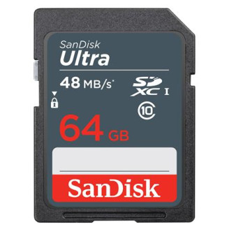 Карта памяти SDXC  64GB UHS-I Class 10 SanDisk Ultra (SDSDUNB-064G-GN3IN)