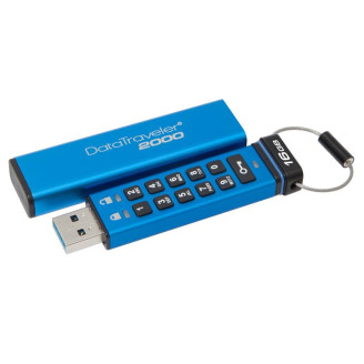 Флеш-накопитель USB3.1 16GB Kingston DataTraveler 2000 Keypad 256bit AES Hardware Encrypted (DT2000/16GB)