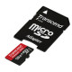 Карта памяти MicroSDXC 128GB UHS-I Class 10 Transcend Premium 400x + SD-adapter (TS128GUSDU1)