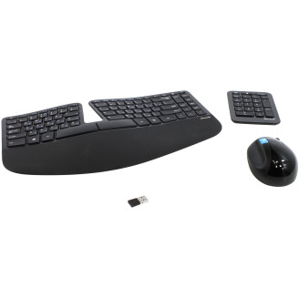 Комплект (клавиатура, мышь) беспроводной Microsoft (L5V-00017) Sculpt Ergonomic Desktop Black USB