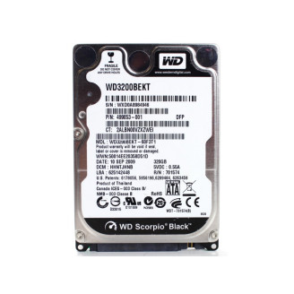 Накопитель HDD 2.5 SATA  320Gb WD, 16Mb, 7200rpm, Black (WD3200BEKT)