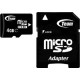 Карта памяти MicroSDHC   4GB Class 10 Team + SD-adapter (TUSDH4GCL1003)