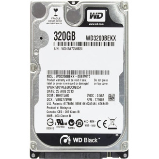 Накопитель HDD 2.5 SATA  320GB WD Black  7200rpm 16MB (WD3200BEKX) Refurbished