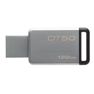 Флеш-накопитель USB3.1 128GB Kingston DataTraveler 50 Metal/Black (DT50/128GB)