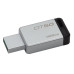 Флеш-накопитель USB3.1 128GB Kingston DataTraveler 50 Metal/Black (DT50/128GB)