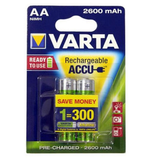 Аккумулятор Varta Rechargeable Accu AA/HR06 NI-MH 2600 mAh BL 2шт