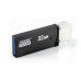 Флеш-накопитель USB3.0 32GB OTG GOODRAM OTN3 (Twin) Black (OTN3-0320K0R11)