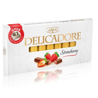 Шоколад молочный Baron Delicadore Strawberry, 200 г (Польша)