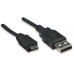 Кабель Atcom USB - micro USB V 2.0 (M/M), 0.8 м, черный (9174) пакет