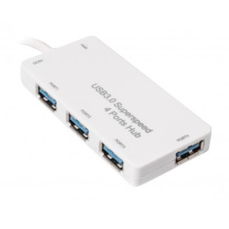 Концентратор USB3.0 Gembird UHB-U3P4-01 White