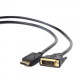 Кабель Cablexpert DisplayPort - DVI (М/М), 1.8 м, черный (CC-DPM-DVIM-6)