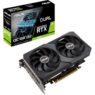 Видеокарта GF RTX 3060 12GB GDDR6 Dual OC V2 Asus (DUAL-RTX3060-O12G-V2) (LHR)