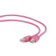 Патч-корд UTP Cablexpert (PP12-1M/RO) литой, 50u "штекер с защелкой, 1 м, розовый