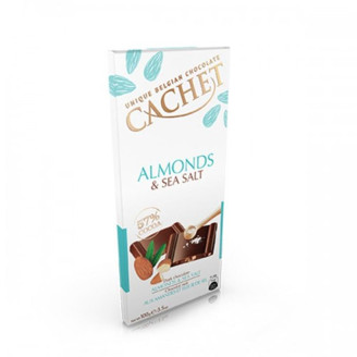 Шоколад черный Cachet Almonds & Sea Salt, 100 г (Бельгия)