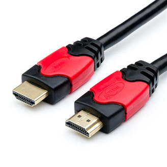 Кабель Atcom (14949) HDMI-HDMI, 10м Red/Gold connector 2 ferrite core polybag