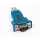 Переходник Viewcon USB - COM (M/M), 9-pin, голубой (VE 066) коробка
