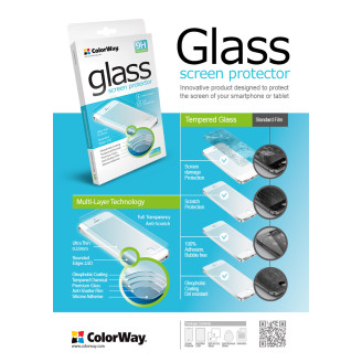 Защитное стекло ColorWay Privacy для Samsung Galaxy A7 (2017) SM-A720, 0.33мм, 2.5D (CW-GSRESA720P)