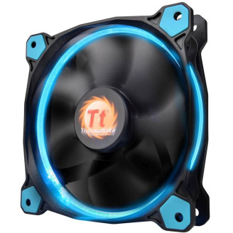 Вентилятор Thermaltake Riing 12 LED Blue (CL-F038-PL12BU-A), 120х120х25 мм, 3pin, черный