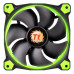 Вентилятор Thermaltake Riing 12 LED Green (CL-F038-PL12GR-A), 120х120х25 мм, 3pin, черный