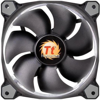 Вентилятор Thermaltake Riing 12 LED White (CL-F038-PL12WT-A), 120х120х25 мм, 3pin, черный