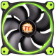 Вентилятор Thermaltake Riing 14 LED Green (CL-F039-PL14GR-A), 140х140х25 мм, 3pin, черный