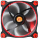 Вентилятор Thermaltake Riing 14 LED Red (CL-F039-PL14RE-A), 140х140х25 мм, 3pin, черный