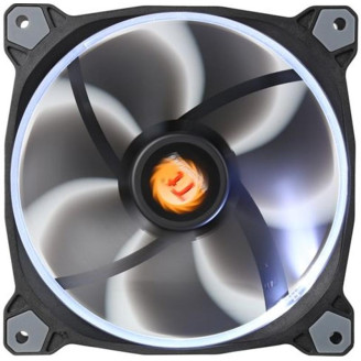 Вентилятор Thermaltake Riing 14 LED White (CL-F039-PL14WT-A), 140х140х25 мм, 3pin, черный