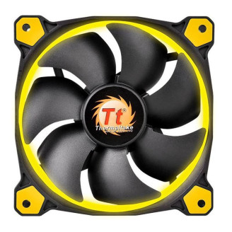 Вентилятор Thermaltake Riing 14 LED Yellow (CL-F039-PL14YL-A), 140х140х25 мм, 3pin, черный