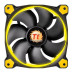 Вентилятор Thermaltake Riing 14 LED Yellow (CL-F039-PL14YL-A), 140х140х25 мм, 3pin, черный