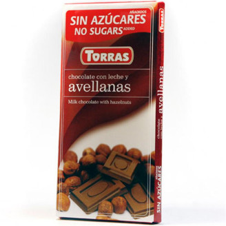 Шоколад молочный Torras Avellanas, с фундуком, 75 г (Испания)