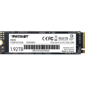 Накопитель SSD 1.92TB Patriot P310 M.2 2280 PCIe NVMe 3.0 x4 TLC (P310P192TM28)