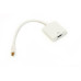 Адаптер PowerPlant (DV00DV4065) USB Type-C-HDMI, 0.15м, White