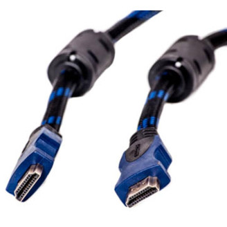 Кабель PowerPlant (KD00AS1206) HDMI-HDMI v1.4, 15м, Nylon, Double ferrites, Black