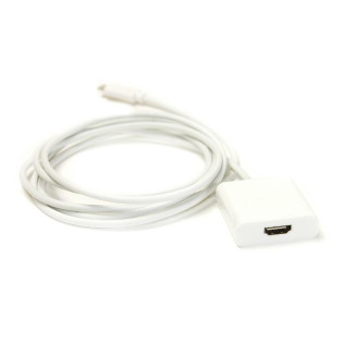 Кабель PowerPlant (KD00AS1271) USB Type-C-HDMI, 1.8м, White