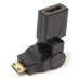 Переходник PowerPlant (KD00AS1300) miniHDMI(AM)-HDMI(AF), 360 градусов, Black