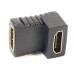 Переходник PowerPlant (KD00AS1305) HDMI(AF)-HDMI(AF), угловой, Black