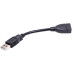 Кабель PowerPlant (KD00AS1209) USB2.0(AF)-USB2.0(AM), 0.1м, Black