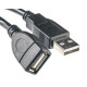 Кабель PowerPlant (KD00AS1210) USB2.0(AF)-USB2.0(AM), 0.5м, Black