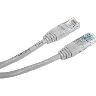 Патч-корд литой, UTP, RJ45, Cat.5e, 1m, серый_МЕДЬ