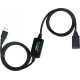 Кабель Viewcon USB - USB (M/F), активный удлинитель, 25 м, черный (VV043-25M)