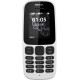 Мобильный телефон Nokia 105 New 2017 Dual Sim White; 1.8" (160x128) TN / клавиатурный моноблок / ОЗУ 4 МБ / 4 МБ встроенной / без камеры / 2G (GSM) / ОС Nokia Series 30+ / 112х49.5х14.4 мм, 73 г / 800 мАч / белый