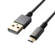 Кабель Grand-X USB - micro USB (M/M), Cu, 2.1A, оплетка металл, 1 м, Black (MM-01)