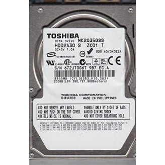 Накопитель HDD 2.5 SATA  200GB Toshiba 5400rpm 8MB (MK2035GSS) Refurbished