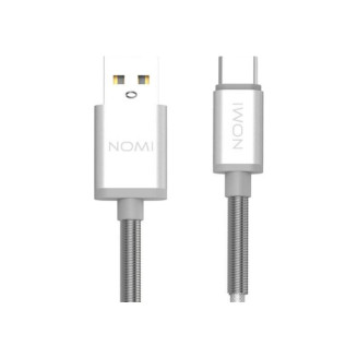 Кабель Nomi DCMQ USB-USB Type-C, 1м Silver (316207)