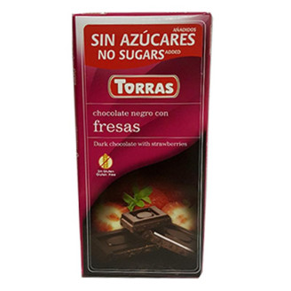 Шоколад черный Torras Fresas, 75 г (Испания)